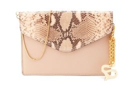 AN AMISHI LONDON LEATHER CLUTCH