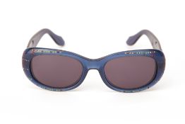 A PAIR OF VIVIENNE WESTWOOD BLUE RHINESTONE SUNGLASSES