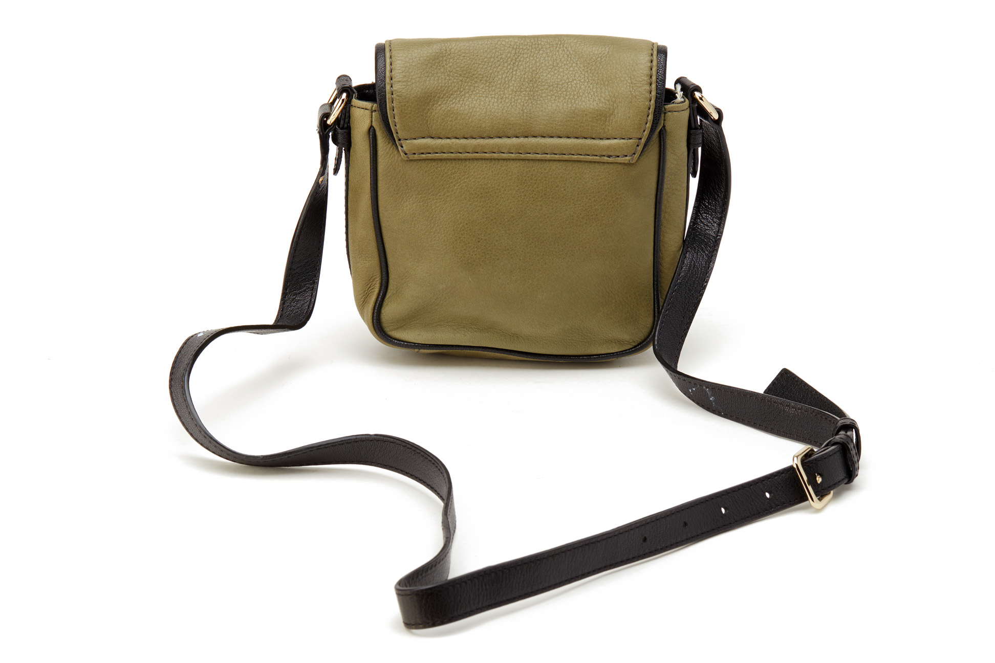 A KATE SPADE OLIVE GREEN LEATHER CROSS BODY BAG - Image 4 of 4