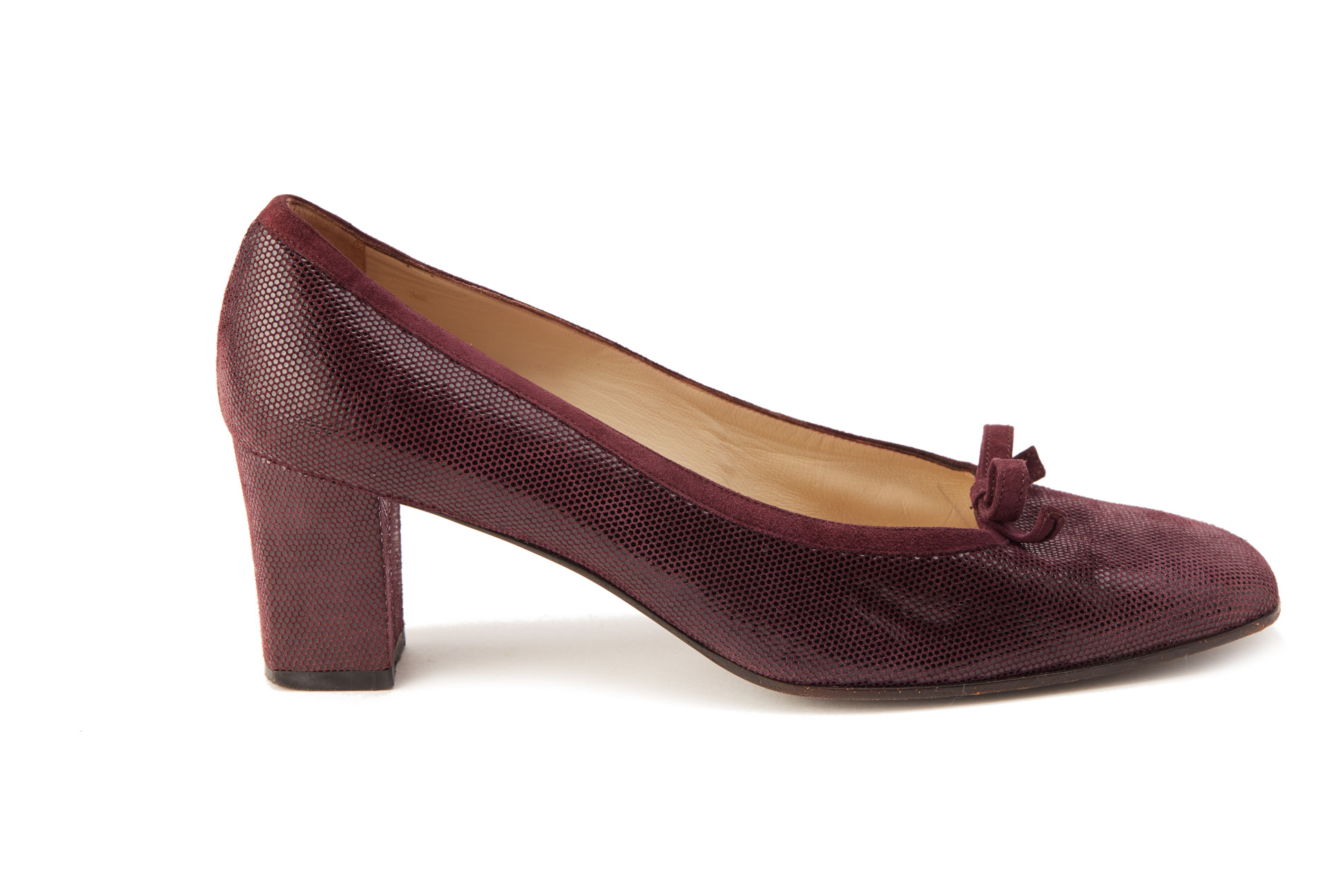 A PAIR OF BALLY PURPLE HEELS EU 39.5 - Image 2 of 3