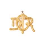 A CHRISTIAN DIOR GOLD-TONE VINTAGE BROOCH (3)