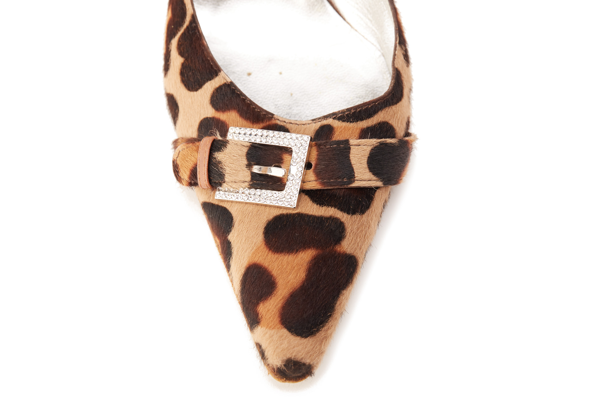 A PAIR OF DOLCE & GABBANA LEOPARD PRINT HEELS EU 39.5 - Image 3 of 3