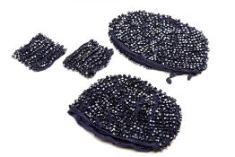 A JIAN HUI LONDON NAVY BEAD AND KNIT SET