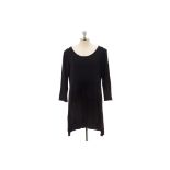 AN EVA VARRO BLACK LONG SLEEVED RUFFLE DRESS