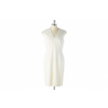 A PRECIS PETITE WHITE STRUCTURED SHIFT DRESS