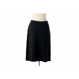 A WOLFORD BLACK FITTED MIDI SKIRT