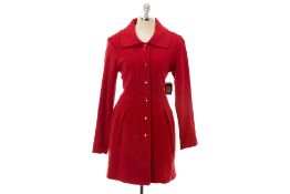 A LUII RED WOOL COAT