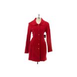 A LUII RED WOOL COAT