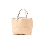 A KATE SPADE 'HALLIE OOH LA LA' BEIGE TOTE BAG