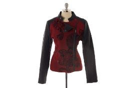 A DESIGUAL RED & BLACK JACKET