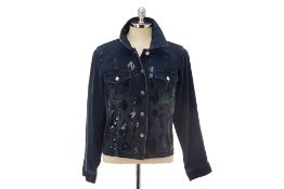 A CHICOS DENIM & SEQUIN JACKET