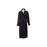 A BURBERRY NAVY BLUE TRENCH COAT