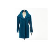 AN ELLEN TRACY TEAL WOOL COAT