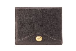 A CHRISTIAN DIOR BLACK LEATHER CARD HOLDER