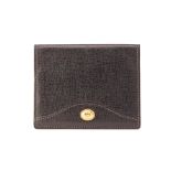 A CHRISTIAN DIOR BLACK LEATHER CARD HOLDER