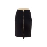 A LARSEN GRAY 'THE FINERIE' BLACK WOOL SKIRT