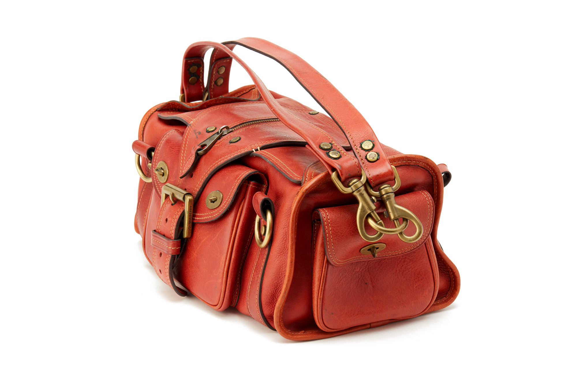 A MULBERRY OX BLOOD RED HANDBAG - Image 3 of 5