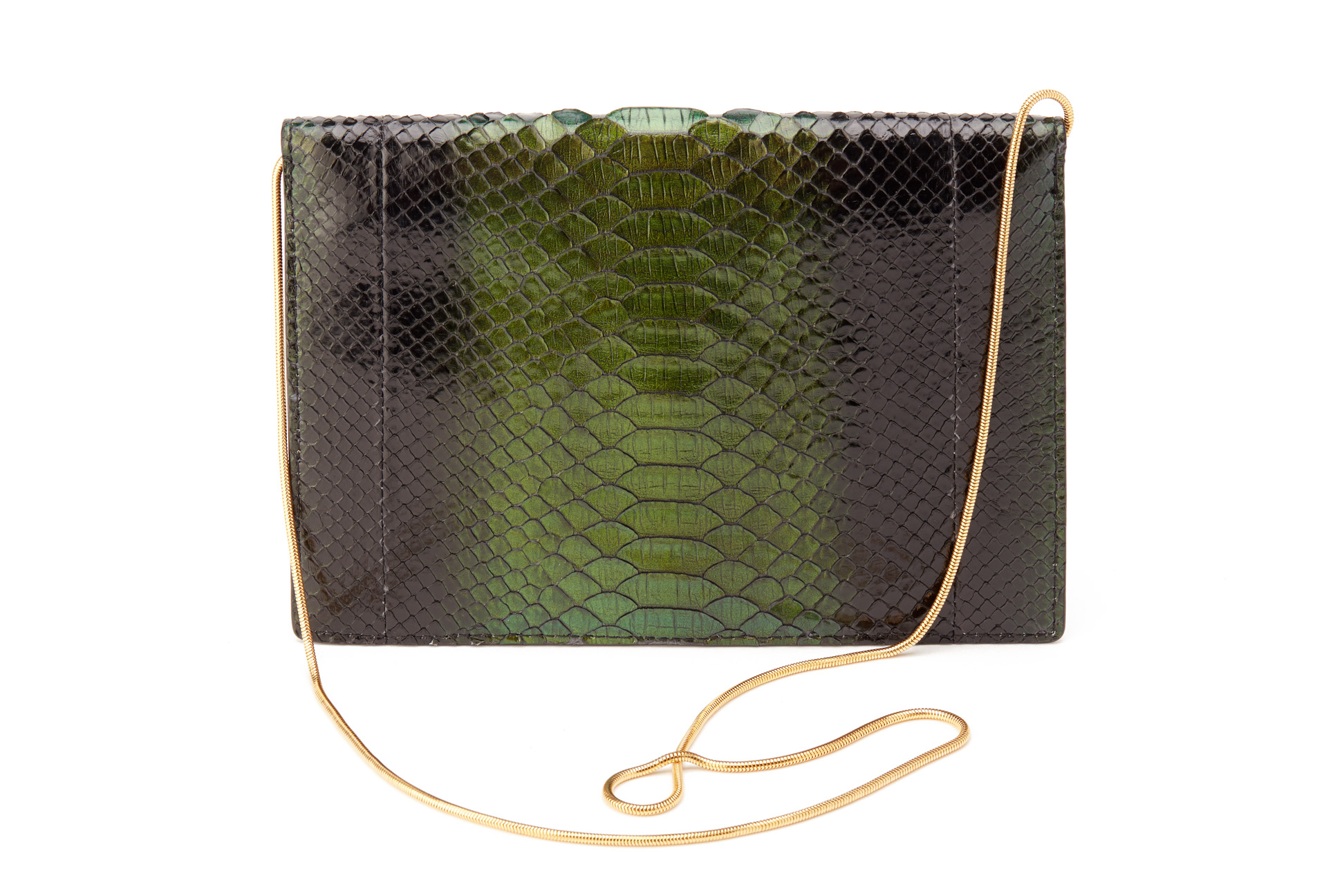 AN AMISHI LONDON PYTHON SKIN LEATHER CLUTCH - Image 2 of 3