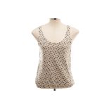 AN AKRIS PUNTO GREEN & BROWN POLKA DOT TANK TOP