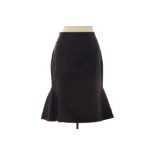 A HEILYKE BLACK WOOL SKIRT