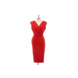 AN L.K. BENNETT DR NERINE SCARLET SHIFT DRESS