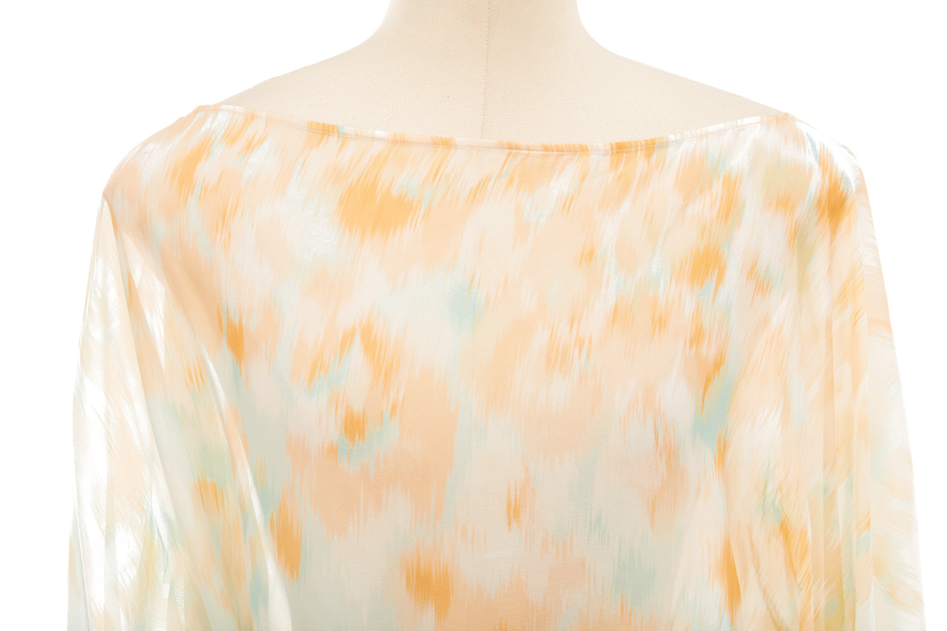 A ROBERTO CAVALLI CREAM PRINTED SILK BLOUSE - Image 2 of 2