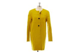 AN L.K.BENNETT CT SAVOY CHARTREUSE WOOL COAT