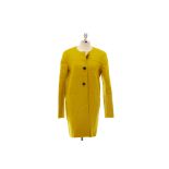 AN L.K.BENNETT CT SAVOY CHARTREUSE WOOL COAT