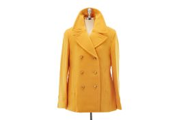 A J CREW 'MAJESTY PEACOAT' YELLOW WOOL COAT