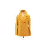 A J CREW 'MAJESTY PEACOAT' YELLOW WOOL COAT