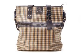 AN AQUASCUTUM LARGE CHECKED HOLDALL BAG