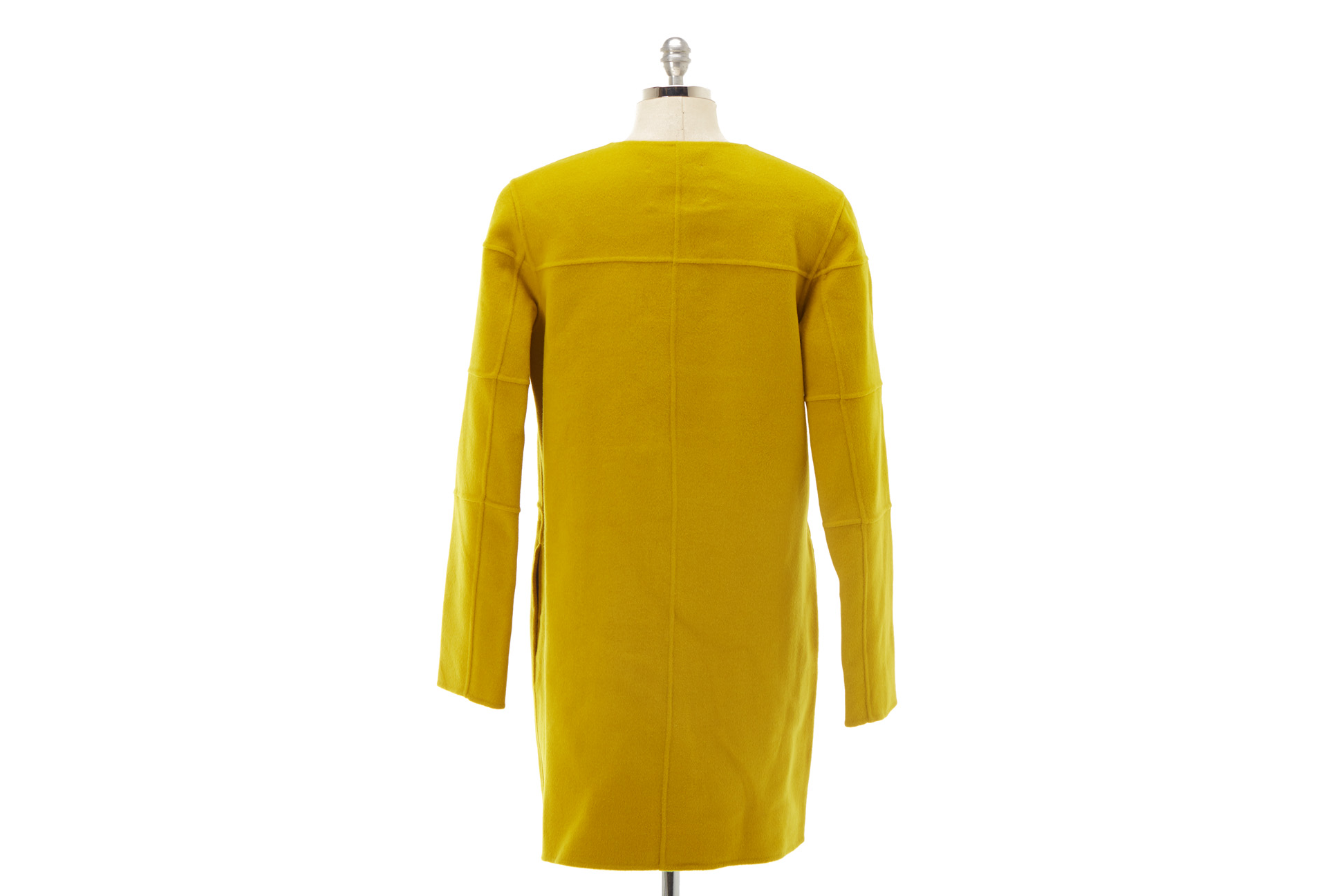 AN L.K.BENNETT CT SAVOY CHARTREUSE WOOL COAT - Image 3 of 3