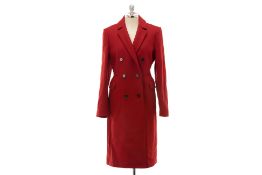 AN L.K.BENNETT CT CALESTE CRANBERRY WOOL COAT