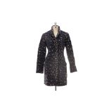 A DESIGUAL LEOPARD PRINT BLUE COAT