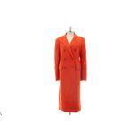 A J CREW ORANGE 'TOMMY DUSTER DOUBLE' WOOL COAT