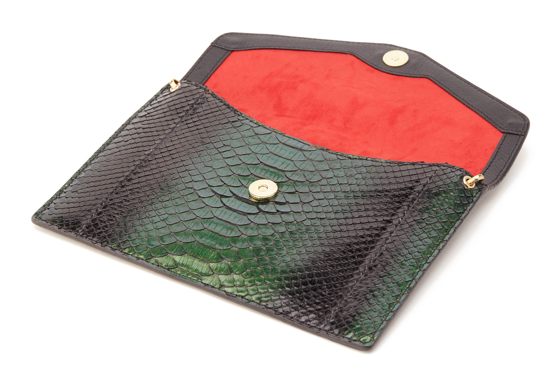 AN AMISHI LONDON PYTHON SKIN LEATHER CLUTCH - Image 3 of 3