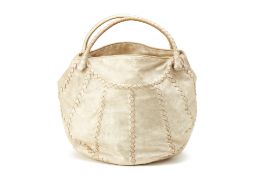 A BOTTEGA VENETA ANTIQUE GOLD SHOULDER BAG