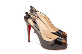 A PAIR OF CHRISTIAN LOUBOUTIN 'PRIVATE NUMBER' HEELS EU 40