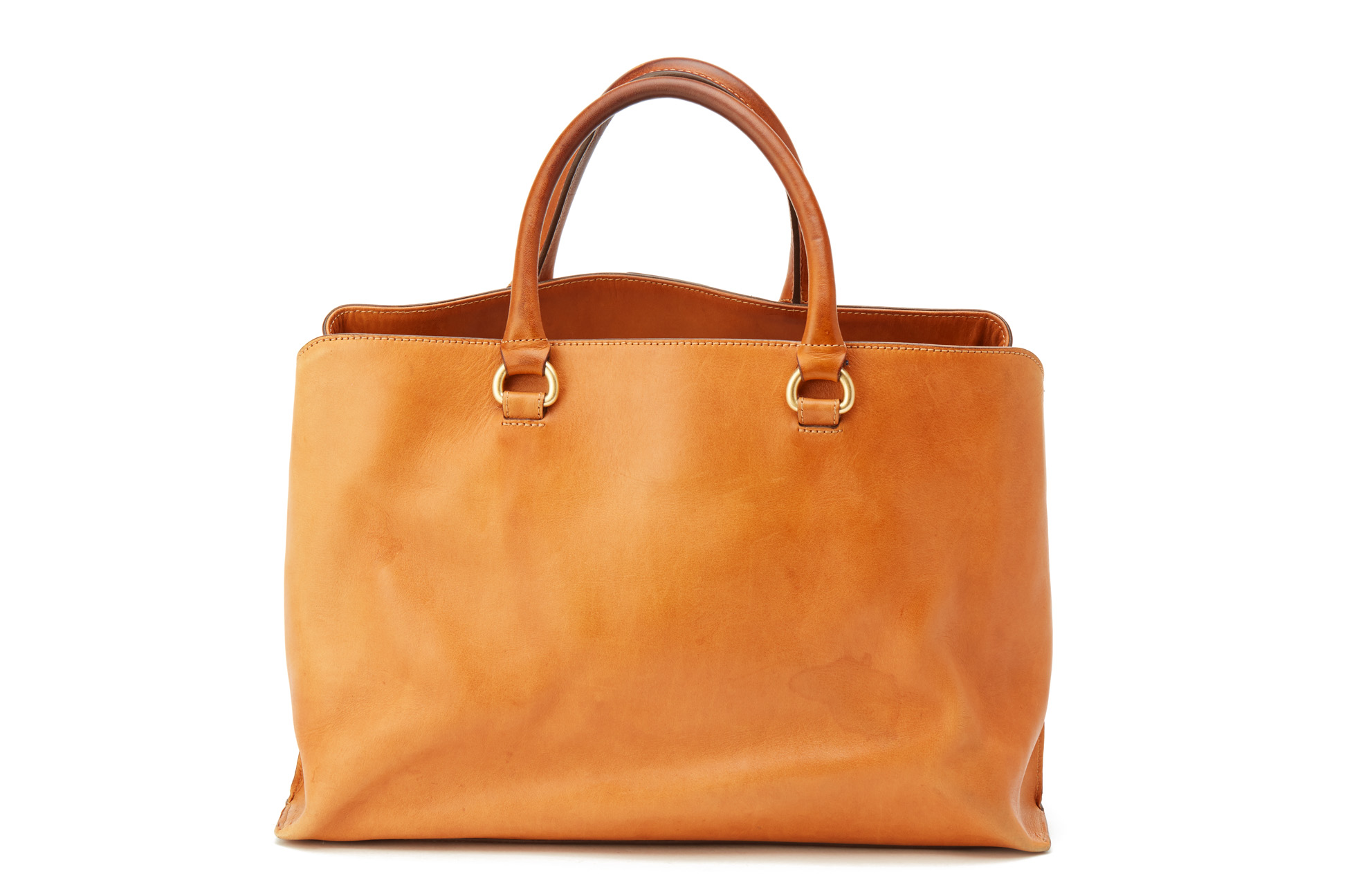 A MASSIMO DUTTI BROWN LEATHER HANDBAG - Image 4 of 5