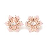 A PAIR OF OUTHOUSE FLUORA ETERNITE BLUSH EAR STUDS
