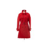 A J CREW RED 'CASHMERE ICON' COAT