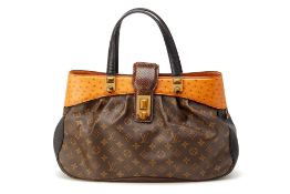 A LOUIS VUITTON 'OSKAR WALTZ' MONOGRAM LEATHER HANDBAG