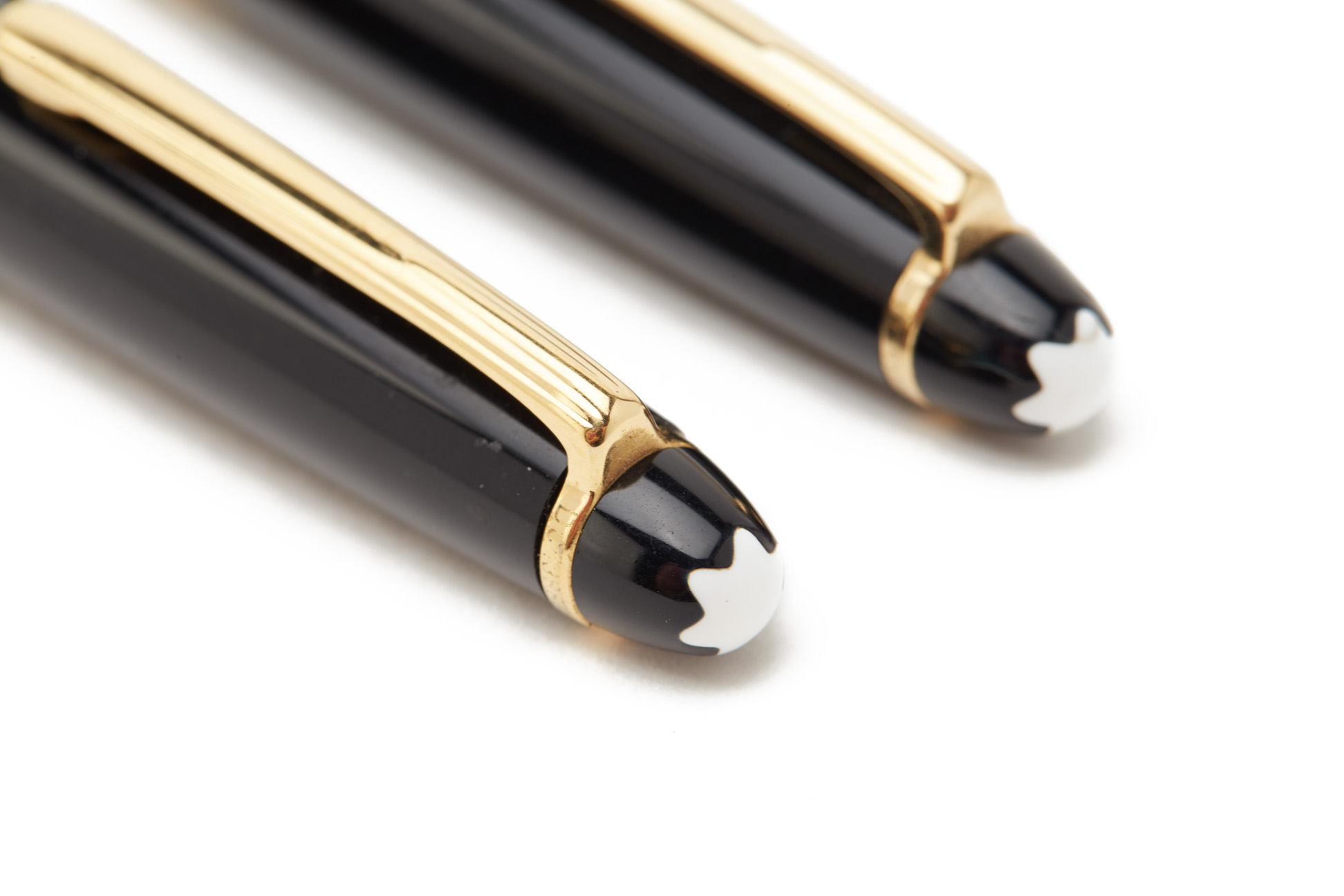 TWO MONTBLANC MEISTERSTUCK BLACK BALLPOINT PENS - Image 2 of 3