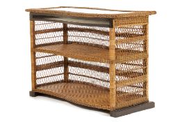 A CONTEMPORARY WICKER CONSOLE