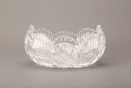 A CUT CRYSTAL FRUIT BOWL