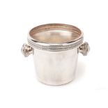 A SILVER PLATED TWIN HANDLED WINE COOLER