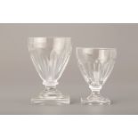 A PART SUITE OF VAL SAINT LAMBERT CRYSTAL GLASSES