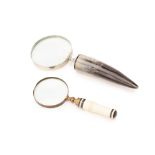 TWO VINTAGE MAGNIFYING GLASSES (2)