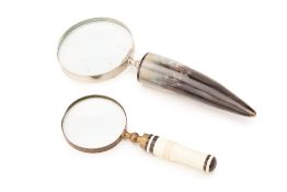 TWO VINTAGE MAGNIFYING GLASSES (2)