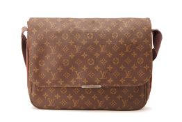 A LOUIS VUITTON DAMIER LEATHER MESSENGER BAG